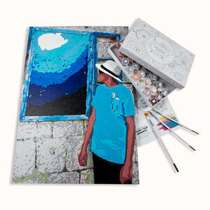 Pintura por números 35x50-Moldura -  Peças
