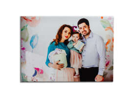 Quadro em tela com foto de familia personalizada