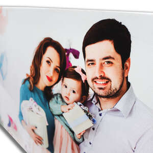 Arte em tela com imagem da sua familia
